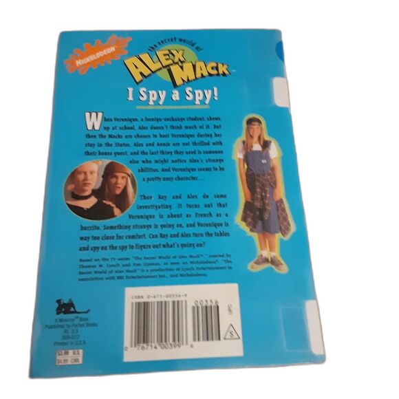 The Secret World of Alex Mack John Peel I Spy! paperback juvenile fiction 1997 - Picture 2 of 2